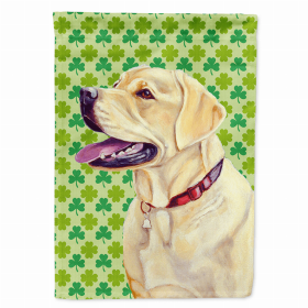 Labrador Retriever St. Patrick's Day Shamrock Portrait Garden Flag