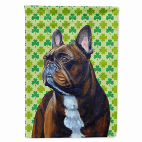 French Bulldog #2 St. Patrick's Day Shamrock Portrait Garden Flag