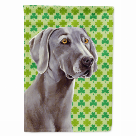 Weimaraner St. Patrick's Day Shamrock Portrait Garden Flag