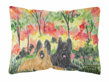 Briard Portrait/Landscape Decorative Pillow