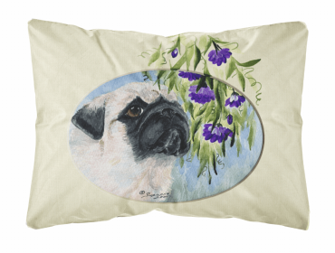 Pug Portrait/Landscape Decorative Pillow