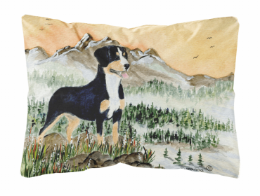Greater Swiss Mountain Dog Portrait/Landscape Decorative Pillow
