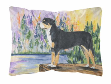 Great Swiss Mountain Dog Portrait/Landscape Decorative Pillow
