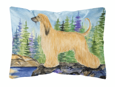 Afghan Hound Portrait/Landscape Decorative Pillow