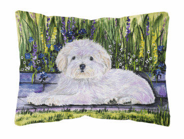 Coton de Tulear Portrait/Landscape Decorative Pillow