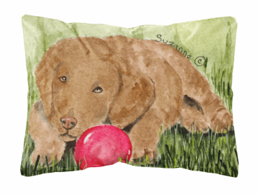 Flat Coated Retriever Portrait/Landscape Decorative Pillow