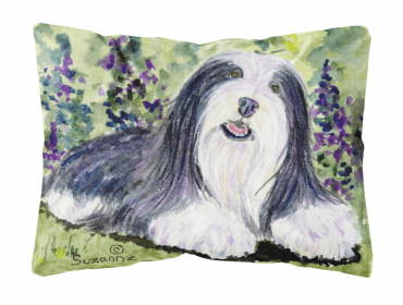 Bearded Collie 2 Portrait/Landscape Decorative Pillow