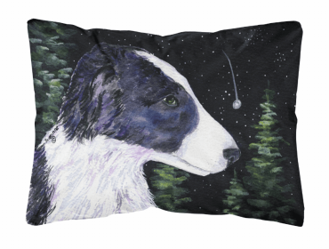Border Collie 2 Portrait/Landscape Decorative Pillow