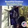 Great Dane 19 - Black - in The Moonlight Artwork House Flag