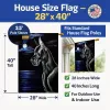 Great Dane 19 - Black - in The Moonlight Artwork House Flag