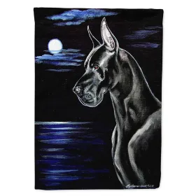 Great Dane 19 - Black - in The Moonlight Artwork House Flag