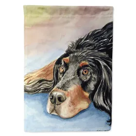 Gordon Setter - Waiting on Mom - Artwork House Flag