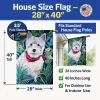 Westie  Artwork House Flag