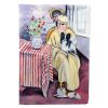 Papillon with Lady Artwork House Flag