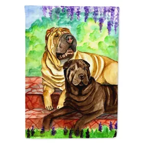 Shar Pei Fawn and Chocolate  Artwork House Flag