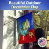 Pug - Fawn - with Lady Artwork House Flag
