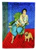 Pug - Fawn - with Lady Artwork House Flag