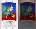 Pug - Fawn - "with Lady" Ceramic Nightlight