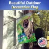Keeshond 1 Artwork House Flag