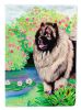 Keeshond 1 Garden Flag