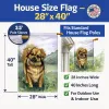 Tibetan Spaniel Artwork House Flag
