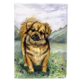 Tibetan Spaniel Artwork House Flag
