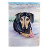 Dachshund 4 - Black and Cream - Artwork House Flag
