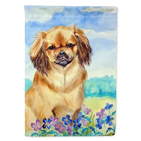 Tibetan Spaniel 1  Artwork House Flag