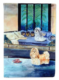 Shih Tzu - Double Trouble  - Artwork House Flag