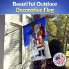 Great Dane 25 - Harlequin - with Santa Claus - Artwork House Flag