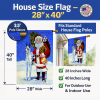 Great Dane 25 - Harlequin - with Santa Claus - Artwork House Flag