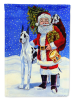 Great Dane 25 - Harlequin - with Santa Claus - Artwork House Flag