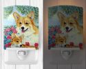 Corgi "Momma Loves Roses" Ceramic Nightlight