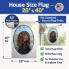 Irish Water Spaniel Artwork House Flag