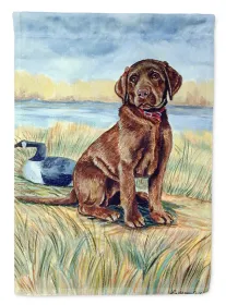 Labrador Retriever - Chocolate Puppy - Artwork House Flag