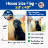 Curly Coated Retriever Artwork House Flag