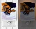 Great Dane - Natural Eared - Fawn - "Momma and Puppy" Ceramic Nightlight