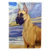 Great Dane 31 - Fawn - at the beach - Artwork House Flag