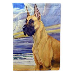 Great Dane 31 - Fawn - at the beach - Artwork House Flag