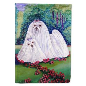Maltese - Momma and Puppy - Artwork House Flag