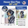Rottweiler 1 Artwork House Flag