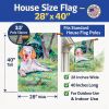 Clumber Spaniel Artwork House Flag