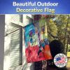 Boston Terrier with Lady Artwork House Flag