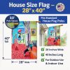 Boston Terrier with Lady Artwork House Flag