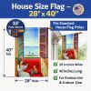 Italian Greyhound and Violinist Artwork House Flag
