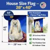 Lhasa Apso Artwork House Flag