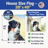 Bernese Mountain Dog 19 House Flag