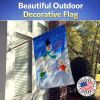 Bichon Frise 10 with Snowman House Flag