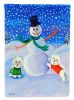 Bichon Frise 10 with Snowman House Flag
