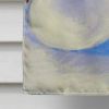 Pomeranian with Snowman Artwork House Flag